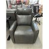 Image 1 : Grey Bonded Leather Recliner - Store Return