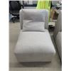 Image 1 : Grey Fabric Upholstered Accent Chair