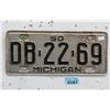 Image 1 : Rare 1950 Michigan Single License Plate