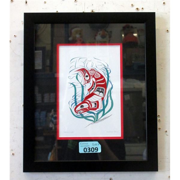 Richard Shorty Framed Print - Salmon Eagle