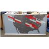 Image 1 : 8' x 4' Map of the USA - Metal Frame