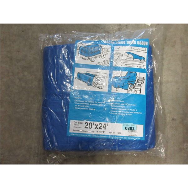 New 20' x 24' Blue Poly Tarp