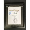 Image 1 : HUNGER GAMES CAST SIGNED SCRIPT COVER CUSTOM FRAMED 8 X 10 (RA COA)