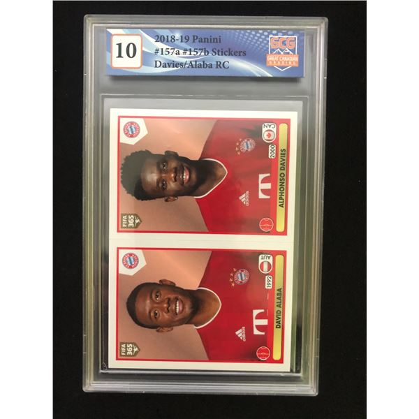 2018-19 PANINI NO.157a/ NO.157b STICKERS DAVIES/ ALABA RC (GCG 10)