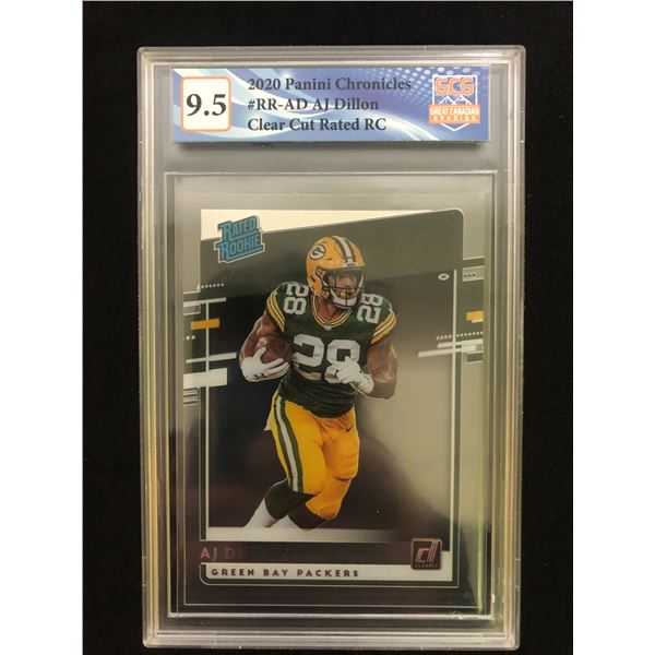 2020 PANINI CHRONICLES NO.RR-AD AJ DILLON CLEAR CUT RATED RC (GCG 9.5)