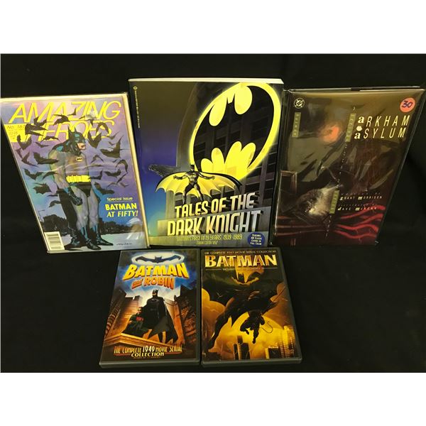 BATMAN BOOKS/ DVDs LOT