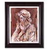 Image 1 : Marta Wiley, Framed Original Mixed Media Painting on Canvas, Hand Signed and Thumb Printed with Lett