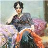 Image 2 : Pino (1939-2010), "Her Favorite Book" Limited Edition on Canvas, Numbered and Hand Signed with Certi