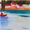 Image 2 : Moshe Leider, Framed Original Mixed Media Watercolor Painting, Hand Signed with Letter of Authentici