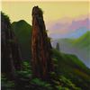 Image 3 : Richard Leung, "Cathedral Mountain" Original Oil Painting on Canvas, Hand Signed with Letter of Auth