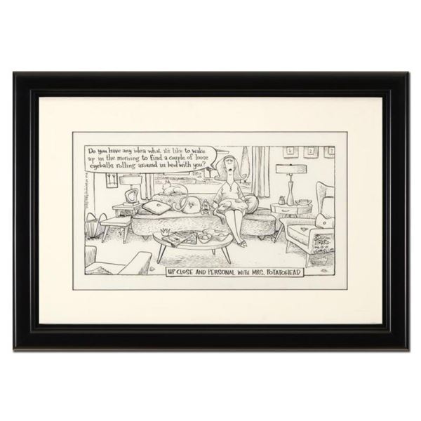 Bizarro, "Mrs Potato Head" is a Framed Original Pen & Ink Drawing by Dan Piraro, Hand Signed with Le