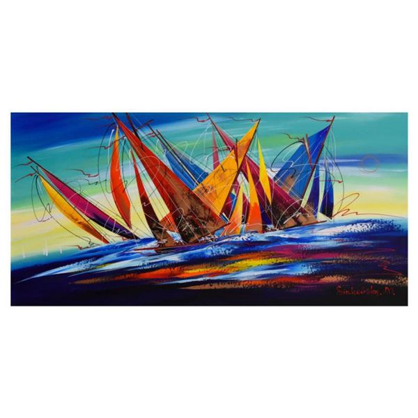 Natalia Sinkovsky, Original Acrylic Painting on Canvas, Hand Signed with Letter Authenticity.
