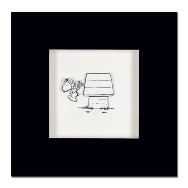 Peanuts, "Jump Right In" Hand Numbered Limited Edition 3D Decoupage with Certificate of Authenticity