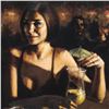 Image 2 : Fabian Perez, "Cocktail In Maui" Hand Textured Limited Edition Giclee on Canvas. Hand Signed and Num