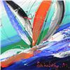 Image 2 : Natalia Sinkovsky, "Listen to Your Heart" Original Acrylic Painting on Canvas, Hand Signed with Lett