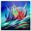 Image 1 : Natalia Sinkovsky, Hand Signed Original Acrylic Painting on Canvas with Letter Authenticity.