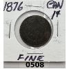 Image 1 : 1876 CANADIAN LARGE PENNY