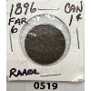 Image 1 : 1896 FAR 6 CANADIAN LARGE PENNY