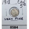 Image 1 : 1918 CANADIAN 5 CENT SILVER NICKEL