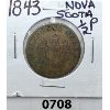 Image 1 : 1843 NOVA SCOTIA HALF PENNY