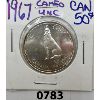 Image 1 : 1967 CAMEO UNC CANADIAN 50 CENT PIECE