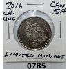 Image 1 : 2016 CH UNC CANADIAN 50 CENT PIECE - LIMITED MINTAGE