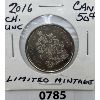 Image 1 : 2016 CH UNC CANADIAN 50 CENT PIECE - LIMITED MINTAGE