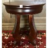 Image 1 : WALNUT FINISH OCCASSIONAL TABLE - 21 INCH DIAMETER. 24 INCHES TALL.