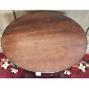 Image 2 : WALNUT FINISH OCCASSIONAL TABLE - 21 INCH DIAMETER. 24 INCHES TALL.