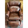 Image 2 : LEATHER WING BACK RECLINER  - RUST TONE                              