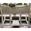 Image 2 : LOT OF 2 - WHITE WICKER PLANTERS - 10 X 30 X 36 INCHES 