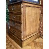 Image 2 : WOOD FILE CABINET W/ LEATHER INLAY - 22 X 24 X 30 INCHES