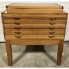 Image 1 : WOODEN 5 DRAWER FLAT FILES CABINET- 33in X 25in X 36in