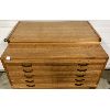 Image 2 : WOODEN 5 DRAWER FLAT FILES CABINET- 33in X 25in X 36in
