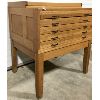 Image 3 : WOODEN 5 DRAWER FLAT FILES CABINET- 33in X 25in X 36in
