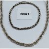 Image 2 : LOT OF 2 - .925 SILVER HEAVY BRAIDED NECKLACE AND BRACELET - 30in CHAIN