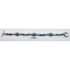 Image 1 : .925 HEAVY SILVER BRACELET W/ TURQUOISE STONES