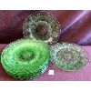 Image 1 : SET OF 12 - GREEN DEPRESSION LUNCHEON PLATES