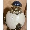 Image 2 : SET OF 3 DECORITIVE DISPLAY ITEMS W/ OSTRIDGE EGG & BRASS DESIGN