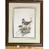 Image 1 : AUDREY SAKHAVARZ - FRAMED WATER COLOUR - 20 X 25 INCHES
