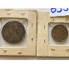 Image 2 : LOT OF 2 - NEW FOUNDLAND - ONE CENT COINS - 1938 & 1896