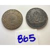Image 1 : LOT OF 2 - 1929 NEW FOUNDLAND ONE CENT COIN & 1844 BANK OF MONTREAL 1/2 PENNY TOKEN
