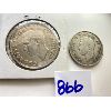 Image 2 : LOT OF 2 - 1938 CND SILVER DOLLAR & 1940 50 CENT COIN