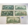 Image 2 : LOT OF 5 - CANADIAN DOLLAR BILLS - 1937 & 1967