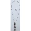 Image 1 :  .925 CUSTOM CRYSTAL AMETHYST & SILVER NECKLACE W/ PENDANT - 20in