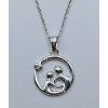 Image 2 : .925 SILVER NECKLACE W/ PENDANT- 19in