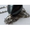 Image 3 : .925 SILVER NECKLACE W/ LARGE BLACK PEARL PENDANT