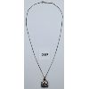 Image 1 : .925 SILVER NECKLACE & PENDANT - 18in