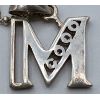 Image 2 : .925 SILVER NECKLACE W/ M PENDANT - 19in