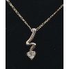 Image 2 : SILVER TONED NECKLACE & PENDANT - 18in